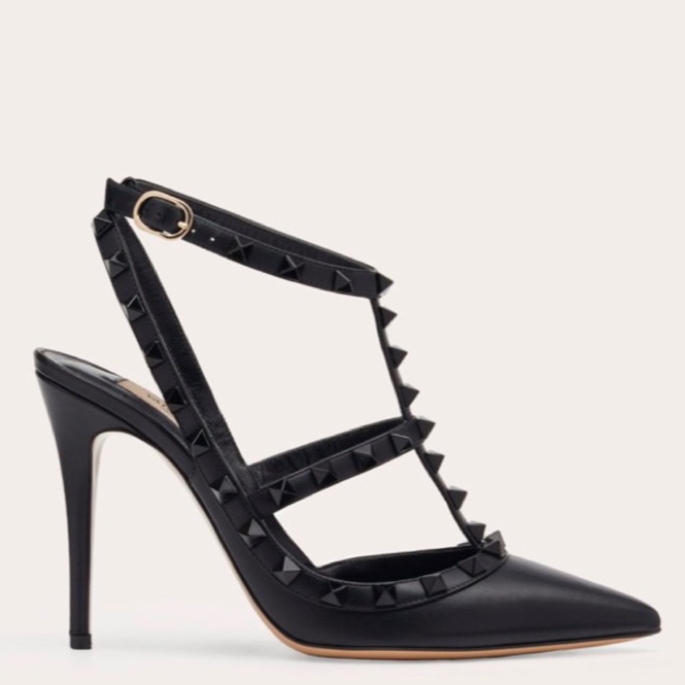 Valentino rockstud ankle strap heels